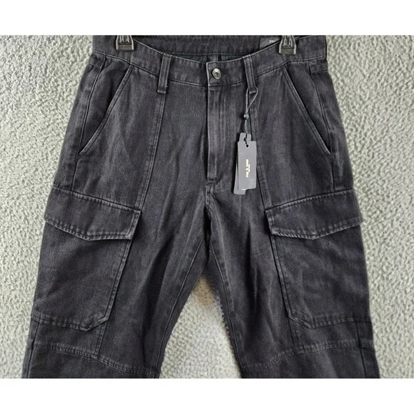 Rag & Bone Fit 4 Denim Cargo Pants Men's 29 Black Pockets Button Zip Closure - Picture 4 of 15